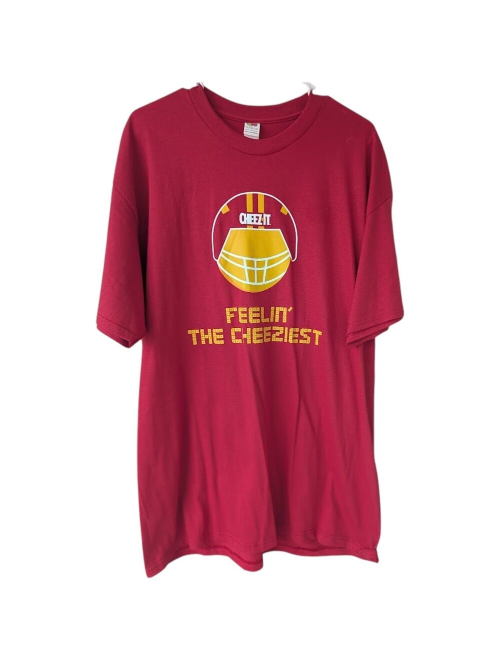 Cheez-It Citrus Bowl T-Shirt Mens XL Red Graphic Football Helmet Tee FOTL 23x32